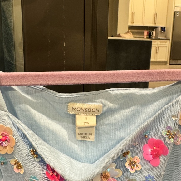 Monsoon Uk girls tulle formal  dress multicolor size 11 - Picture 3 of 5